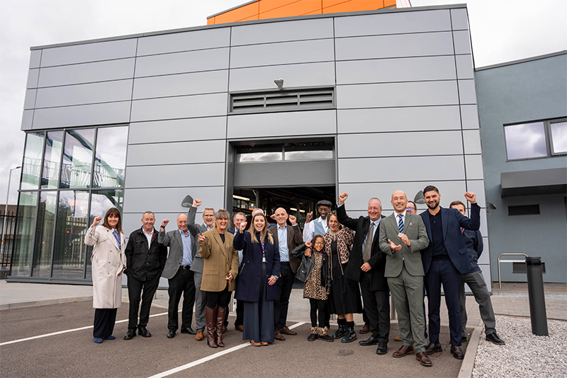 Project partners from the council, Wolverhampton Homes and United Infrastructure and residents celebrate the official launch of the Heath Town Energy Centre