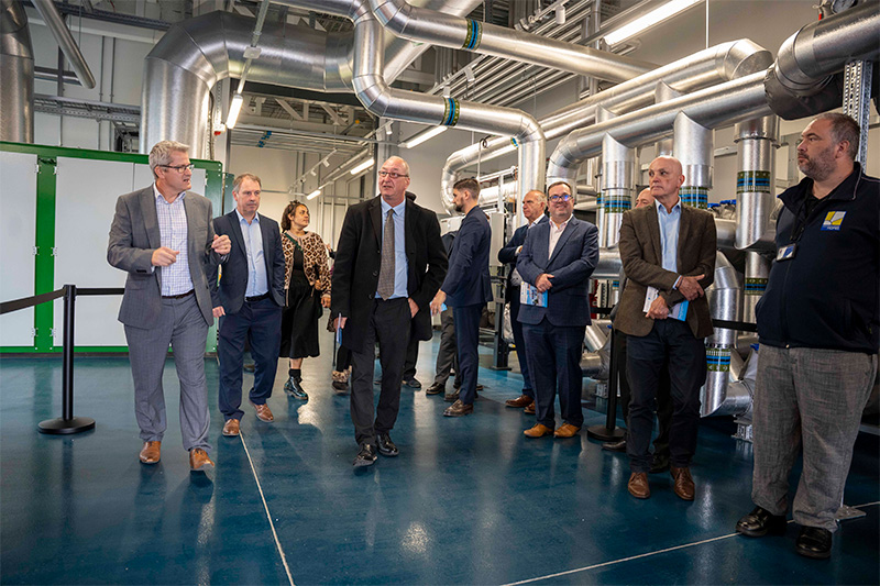City of Wolverhampton Council Deputy Leader and Cabinet Member for City Housing and Assets, Councillor Steve Evans, takes a tour of the new Heath Town Energy Centre