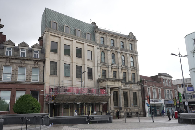 The former Lloyds Bank building in Queen Square, Wolverhampton