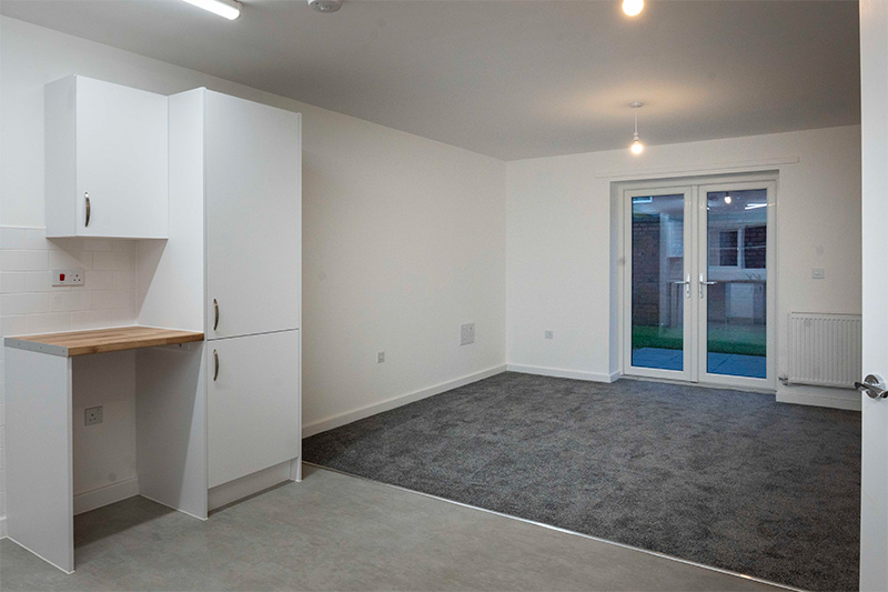 Inside a new Longford Road bungalow